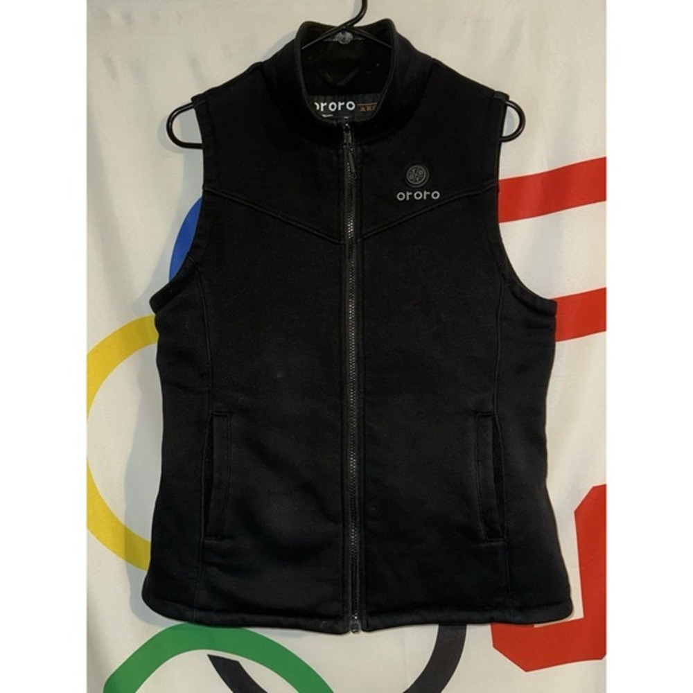 Ororo Heated Vest Mens Medium Black Full Zip Insulated Jacket with‎ Battery